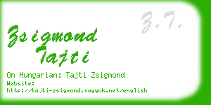 zsigmond tajti business card